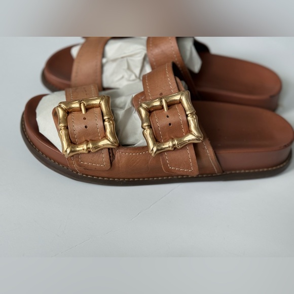 Schutz Enola Sporty Leather Sandals new wood size 9B - Picture 9 of 13